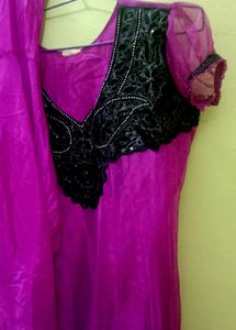 Chudidar ,(Shaten) Kurta Net With Shaten Aster