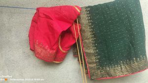 elegant green saree