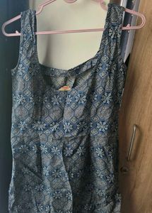 Elegant Blue Geometric Print Kurta