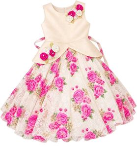 Beautiful Floral Party Dress for Girls