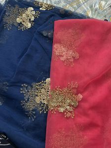 Embroidered Net febric 2 peices