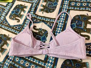 Lilac Textured Bikini Top