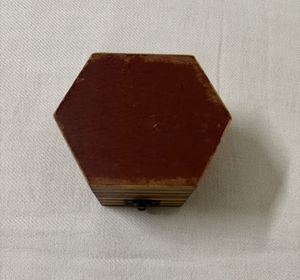 Antique Wooden Organizer With Brass Latch