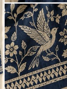 Charming Navy Blue Floral Dress