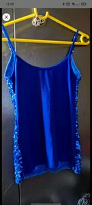 Sparkly Blue Sequin Cami Top