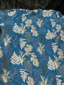 Max Blue Floral Print Tunic Top