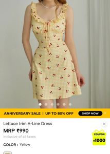 Cute Cherry Print Sundress