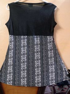 Boho Chic Denim &amp; Print Dress/Top