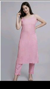 pink kurta pant set