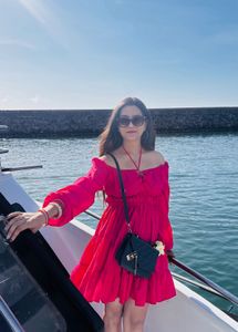 Vibrant Off-Shoulder Summer Dress