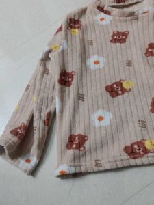 Cute Bear Print Night Suit