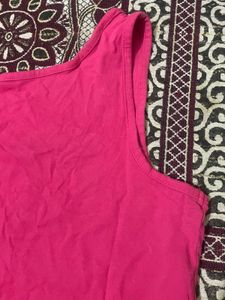 Pink Sleeveless Henley Top