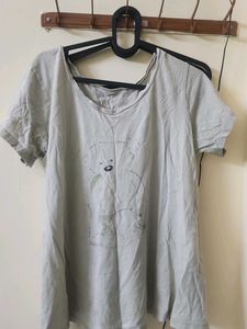 Light Grey Graphic Print T-Shirt