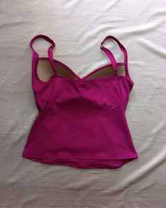Women's Magenta Ruched Swim Top