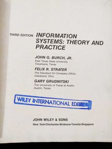 Information Systems: Theory And Practice