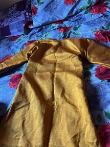 Yellow Embroidered Kurta