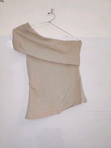 One-Shoulder Textured Top