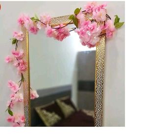Decorative Mirror with Floral Garland
