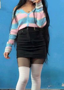 Striped Knit Cardigan