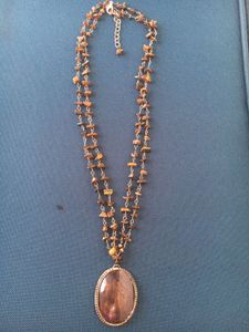 Tiger's Eye Chip Necklace