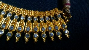 Party wear golden chokar necklace