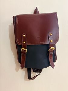 Stylish Leather & Canvas Backpack