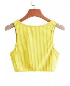 Twist Front Ribbed Tank Top