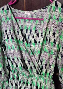 Stylish Printed Wrap Dress