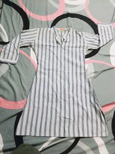 Blue & White Striped Kurta