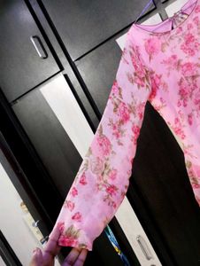 Floral Pink Ethnic Gown