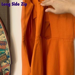 MANGO Vibrant Orange Sleeveless Mini Dress