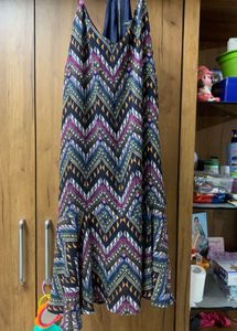 Boho Print Halter Neck Dress