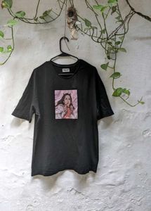Graphic Print Oversized Black T-Shirt 👕