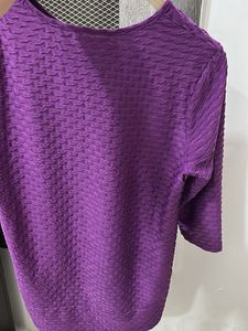 Imported Textured Purple Tunic