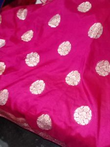 Elegant Pink Banarasi Silk Saree
