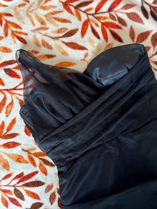 One Shoulder Black Dress