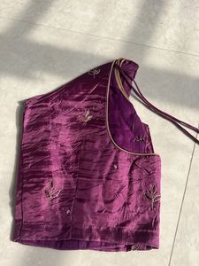Beautiful Purple Silk Saree with Blouse