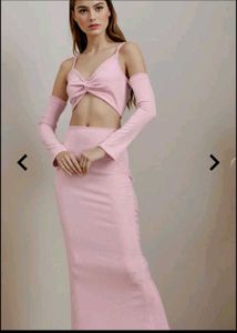 chic pink maxi dress