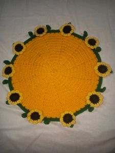 Handmade Crochet Sunflower Doily