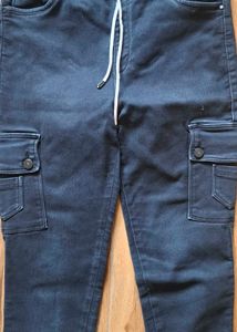 Teenage Black Cargo Jeans