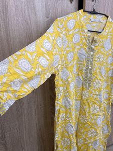 Yellow Floral Kurti