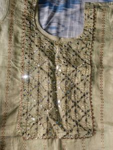 Green Kurta Set Dupatta