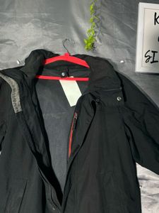 Quechua black waterproof hiking jacket