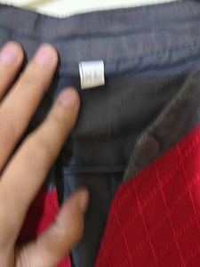 Elegant Grey &amp; Red Kurta