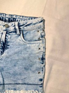 Distressed Denim Shorts