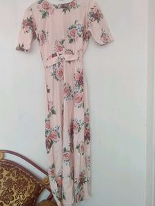 Floral Maxi Dress with Belt