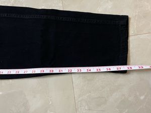 Black High-Waisted Button-Up Jeans