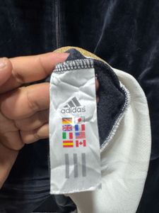 Adidas Black Velour Soft Zipup Track Jacket