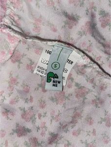 Light Pink Floral Tiered Mini Dress