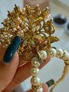 Pearl Floral Designer Necklace &amp; Earrings Set